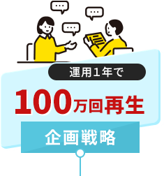 企画戦略/運用１年で100万回再生