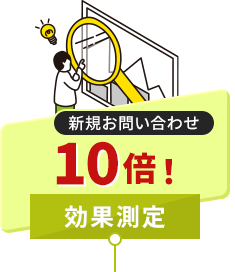 効果測定/新規お問い合わせ10倍！